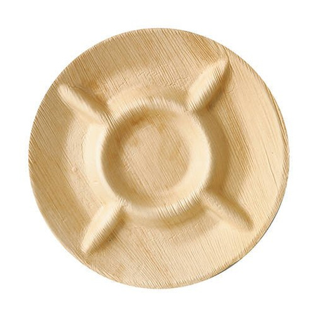 Teller aus Palmblättern, 5-teilig, Durchmesser 24,5 cm, 6 Stück