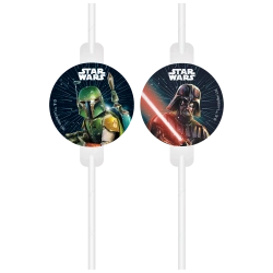 „Star Wars“-Papierstrohhalme, 22 cm, 4 Stück