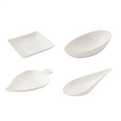 Fingerfood-Schälchen, 4 verschiedene Formen, weiß, 1000 Stück (4 x 250)