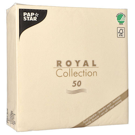 Servietten Royal Collection, champagnerfarben, 3W 1/4, 40 x 40 cm, 50 Stück