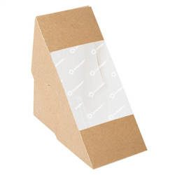 Kartonverpackung mit Papierfenster für Sandwiches, 12,4 x 12,4 x 7,5 cm, 50 Stück