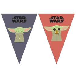 Papierflaggen-Girlande „Star Wars: The Mandalorian“, 2,3 m, 1 Stück