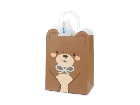 Geschenkpapiertüte „Bär“, 18 × 29 × 10,5 cm, 1 Stk.