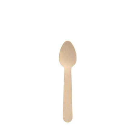 Gewachste Holzlöffel, 11 cm, 100 Stück