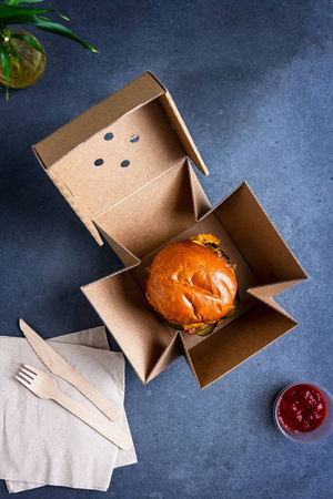 Premium-Burgerbox, aufklappbar, 12 x 12 x 10 cm, 100 Stück