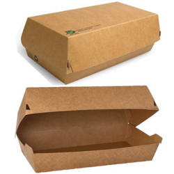 Papierbehälter für Baguettes, 22 x 10,7 x 7,5 cm, 25 Stück