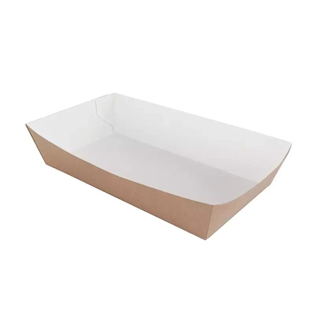 Tiefe Papierschale aus Kraftpapier, 15 x 8,5 x 3,5 cm, 100 Stück