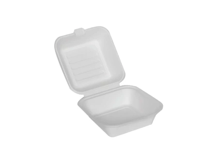 Burgerbox aus Zuckerrohr, 15,5 x 15 x 7,5 cm, 50 Stück