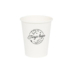Weißer Pappbecher, Dispersionsdruck, 250 ml, Durchmesser 80 mm, EIGENER AUFDRUCK, 2000 Stück