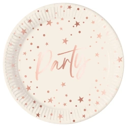 Papierteller „Rose Party“, 23 cm, 8 Stück