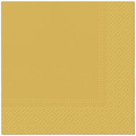 3-lagige Servietten, goldfarben, 1/4, 33 x 33 cm, 20 Stück