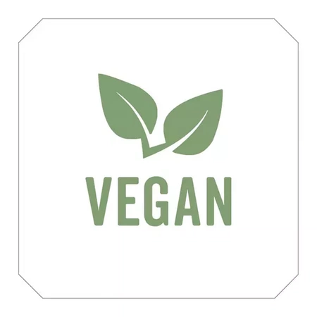 Papieraufkleber „Vegan“ 2,5 x 2,5 cm, 1000 Stück