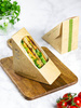 Papierverpackung für Sandwiches, 12,5 x 12,5 x 6,5 cm, 50 Stück