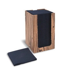 PREMIUM Airlaid-Servietten, schwarz, 20 x 20 cm + Spender, 100 Stück