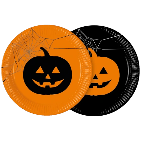 Pappteller „Halloween Pumpkin“, 23 cm, 8 Stück