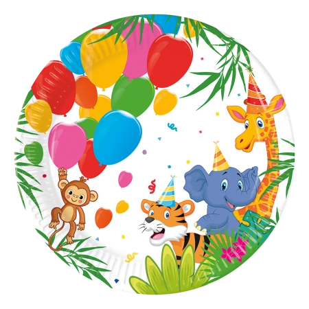Papierteller „Jungle“, 20 cm, 8 Stück