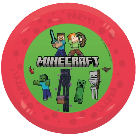 Minecraft-Mehrwegteller, 21 cm, 4 Stück