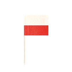 Party-Zahnstocher mit polnischer Flagge, Länge 8 cm, 500 Stück