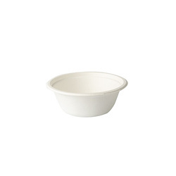 Schale aus Zuckerrohr, 350 ml, Durchmesser 13,5 cm, Höhe 4,3 cm, 50 Stück