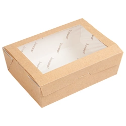 Schachtel mit Sichtfenster aus Papier, 1000 ml, 17 x 12 x 5,5 cm, 50 Stück