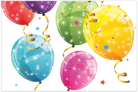 Mehrweg-Tischdecke „Sparkling Balloons“, 120 x 180 cm, 1 Stück