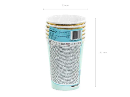 Papierbecher „Fußball“ 200 ml, 8 Stück