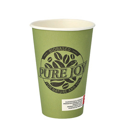 Papierbecher „Pure Joy“, grün, 300 ml, Durchmesser 80 mm, 50 Stück