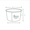Papierbecher für Desserts und Eis, 180 ml, Durchmesser 90 mm, 50 Stück