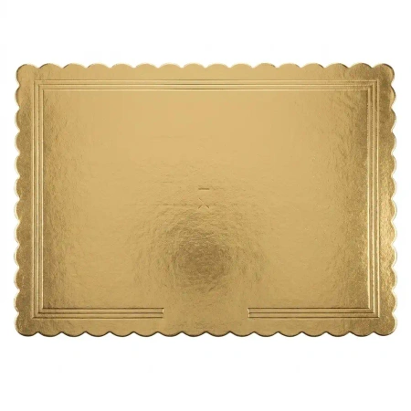 Tortenunterlage, dick, beidseitig gold‑schwarz, 30 x 40 cm, 1 Stück