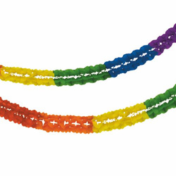 Bunte Papiergirlande „Regenbogen“, Durchmesser 16 cm, Länge 10 m, 1 Stück