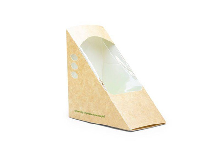 Papierverpackung für Sandwiches, 12,5 x 12,5 x 6,5 cm, 50 Stück
