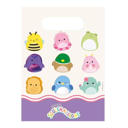 Papiertüten „Squishmallows“ 16 x 22 cm, 4 Stück