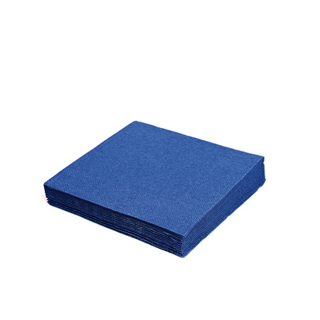 Zweilagige Servietten, dunkelblau, 1/4, 33 x 33 cm, 50 Stück