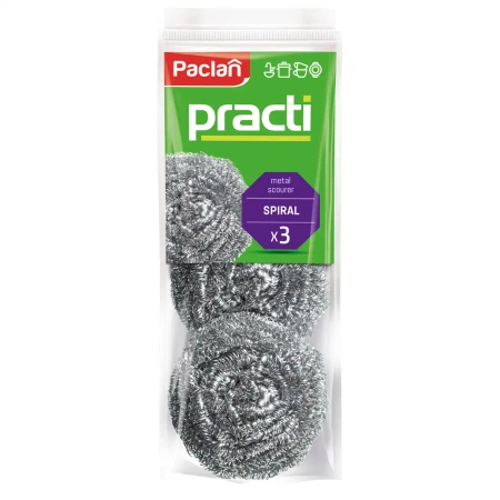 Paclan Spiral-Drahtschwämme, 3 Stück