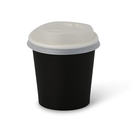 Schwarzer Papierbecher, 120 ml, Durchmesser 62 mm, 50 Stück