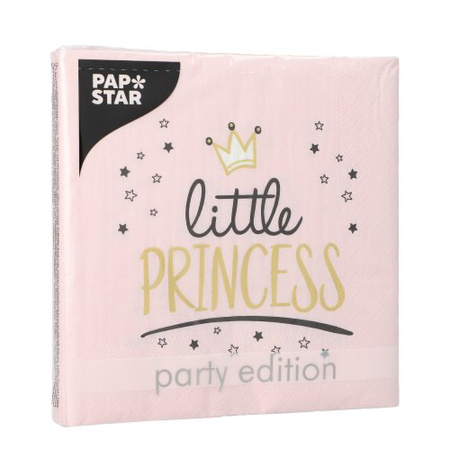 3-lagige Servietten „Little Princess“ 1/4, 33 x 33 cm, 20 Stück