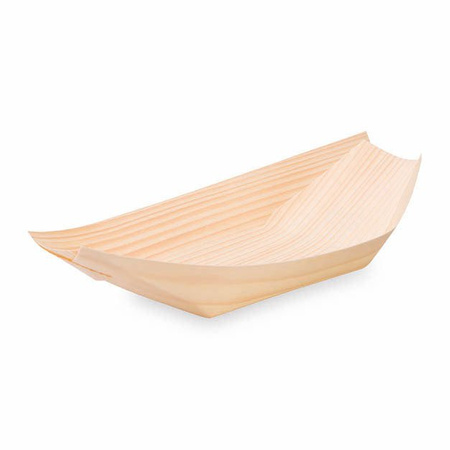 Holzschale „Boot“ 21,5 x 11 cm, 100 Stück