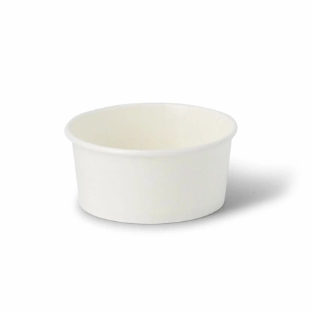 Weißer Pappbecher für Eis, 180 ml, Durchmesser 92 mm, 50 Stück