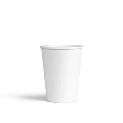 Weißer Pappbecher, 250 ml, Durchmesser 80 mm, 50 Stück
