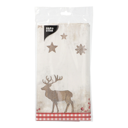 Papiertischdecke im Stofflook „X-Mas Deer“, 120 x 180 cm, 1 Stück
