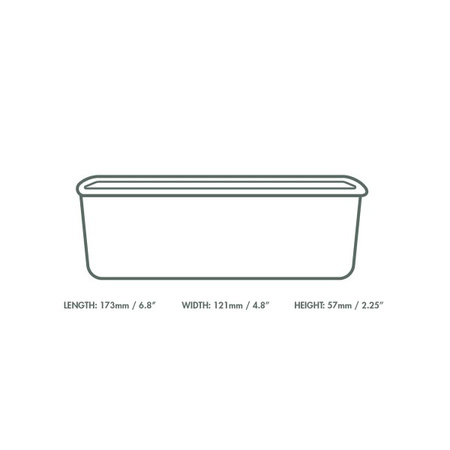 Rechteckiger schwarzer Papierbehälter für Dispersionsmittel, 750 ml, 17,3 x 12,1 x 5,7 cm, 50 Stück