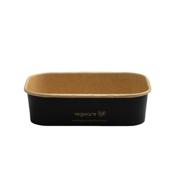 Rechteckiger schwarzer Papierbehälter für Dispersionsmittel, 500 ml, 17,3 x 12,1 x 4,1 cm, 50 Stück
