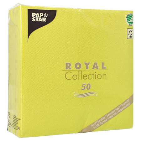 Servietten „Royal Collection“ Limette 1/4 3W 40 x 40 cm, 50 Stück