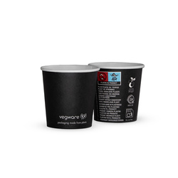 Schwarzer Pappbecher „Black Series“ von Vegware, 120 ml, Durchmesser 62 mm, 50 Stück