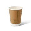 Doppelwandiger Kraftpapierbecher, 350 ml, Durchmesser 90 mm, 25 Stück