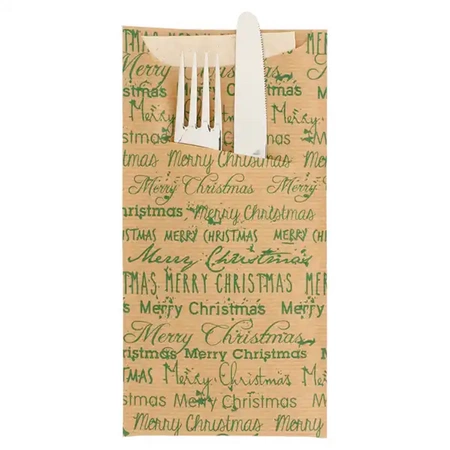 Besteckhüllen mit Serviette „Festive“, 22,5 x 11,2 cm, 250 Stück