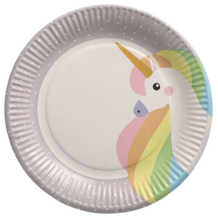 Runder Pappteller „Unicorn“, Durchmesser 23 cm, 10 Stück