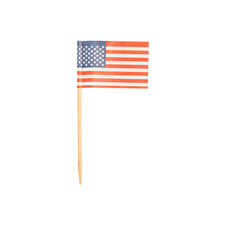 Party-Zahnstocher mit US-Flagge, Länge 8 cm, 500 Stück