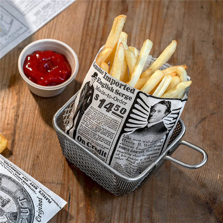 Papiertüte für Pommes frites „TIMES“, 12 x 12 cm, 1000 Stück
