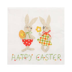 3-lagige Servietten „Bunny Couple 1/4“, 33 x 33 cm, 20 Stück